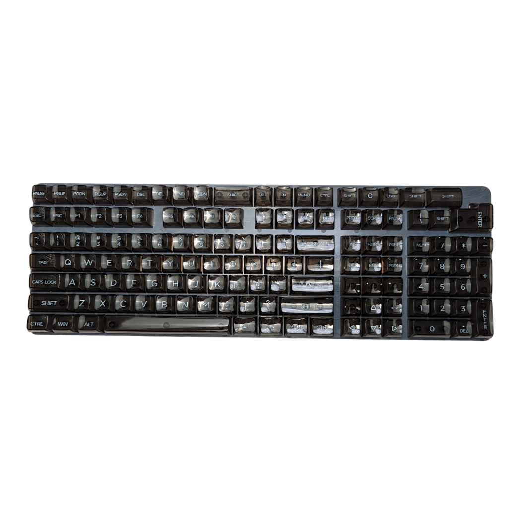 Black Crystal Clear RGB CSA Keycap Set (143 pc)