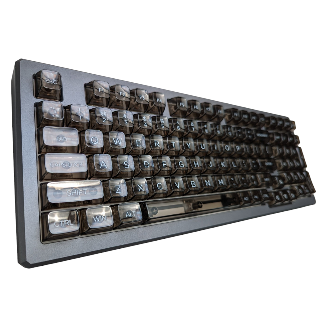 Black Crystal Clear RGB CSA Keycap Set (143 pc)