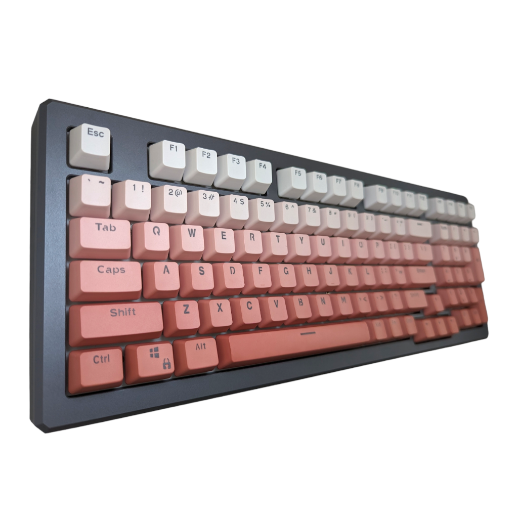 color scale rainbow keycap keycaps set mechanical keyboard keyboards sunset blush