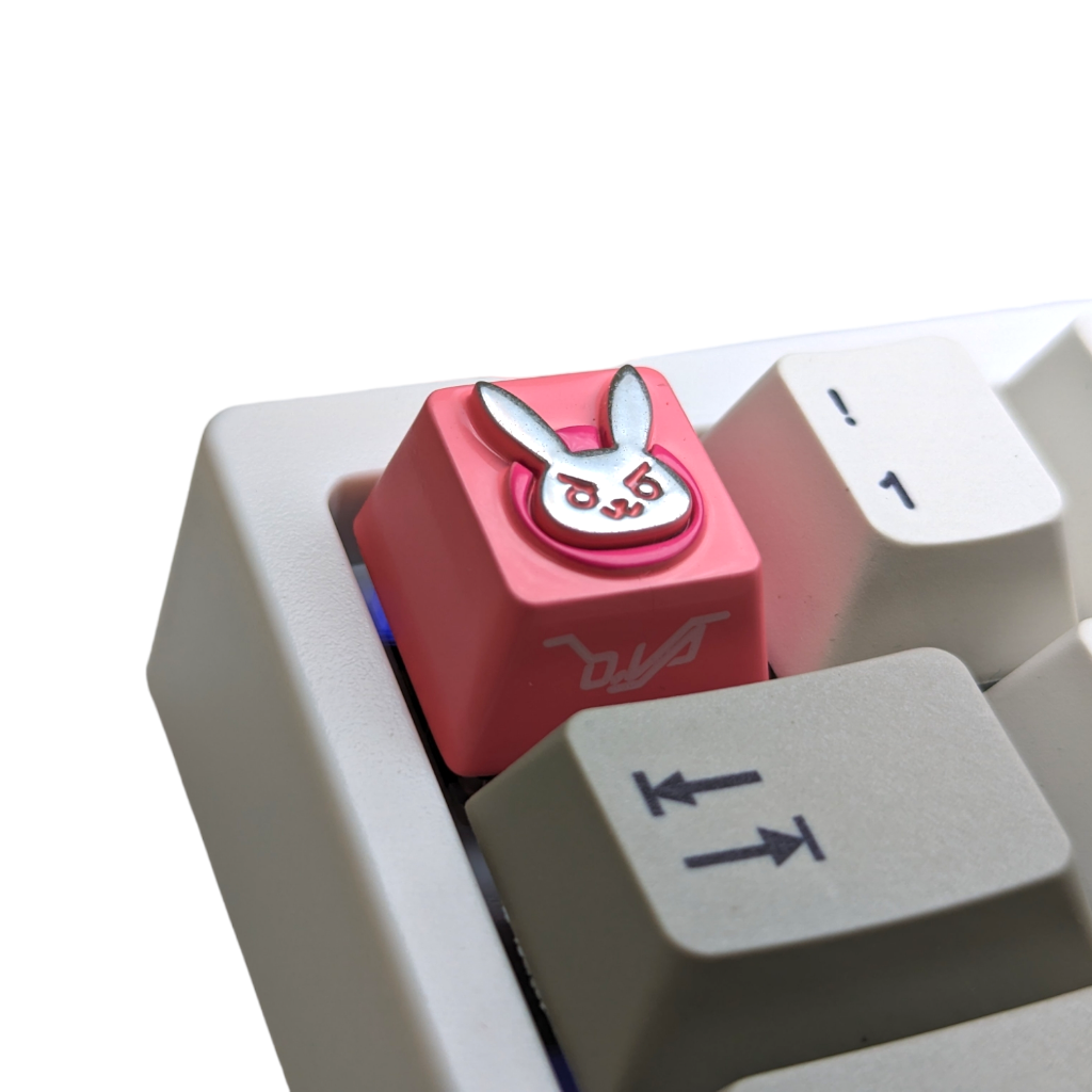 d va diva pink bunny gamer keycap keycaps metal keyboard keyboards artisan for sale