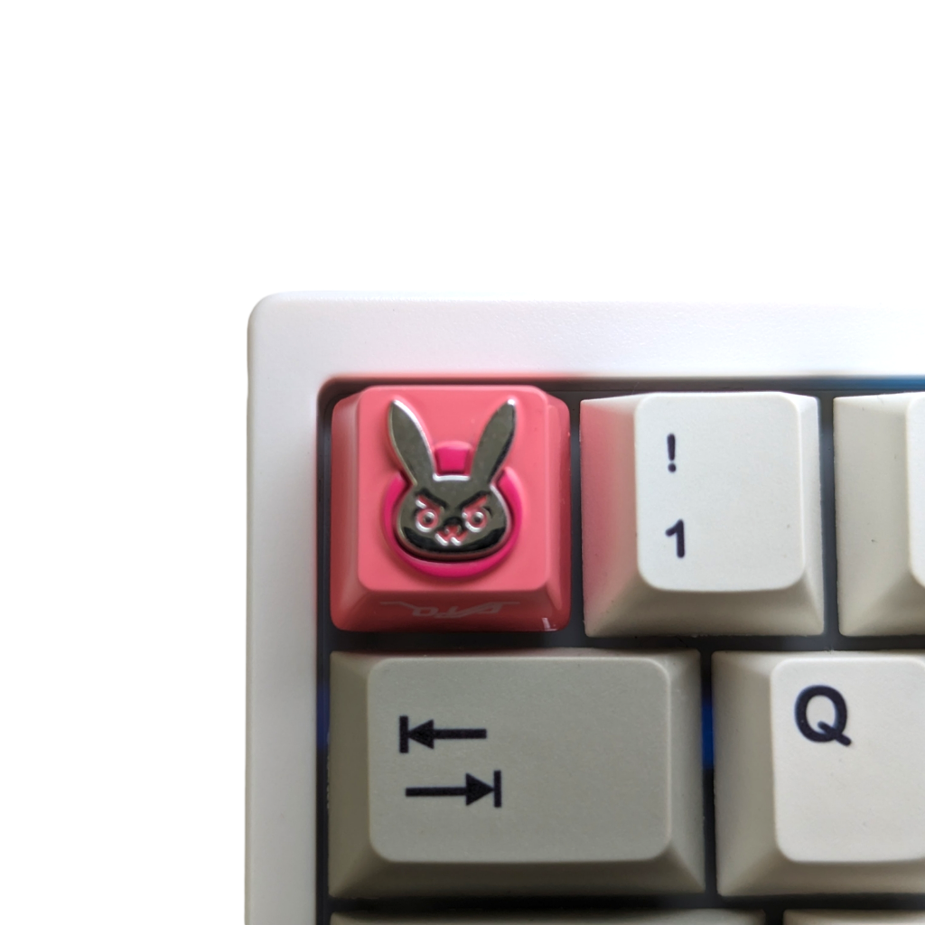 d va diva pink bunny gamer keycap keycaps metal keyboard keyboards artisan for sale