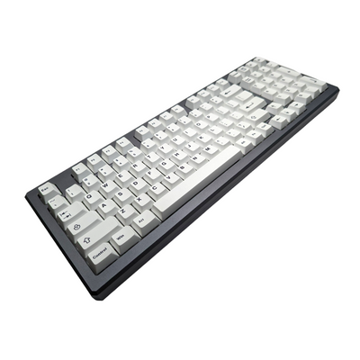COLOR-MODS Black on White Cherry MX Keycap Set (138 pcs)