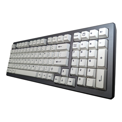 COLOR-MODS Black on White Cherry MX Keycap Set (138 pcs)