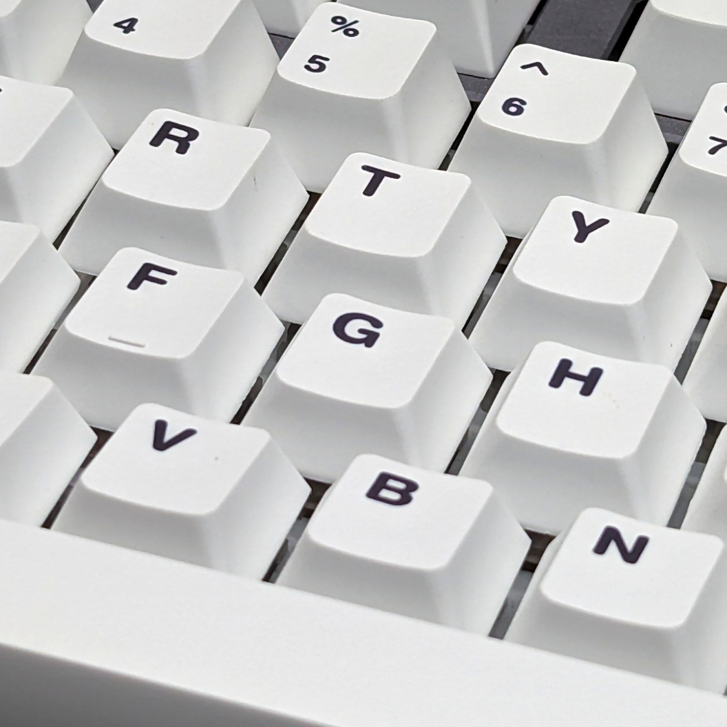 COLOR-MODS Black on White Cherry MX Keycap Set (138 pcs)
