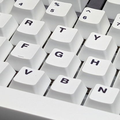 COLOR-MODS Black on White Cherry MX Keycap Set (138 pcs)
