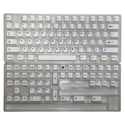 COLOR-MODS Black on White Cherry MX Keycap Set (138 pcs)