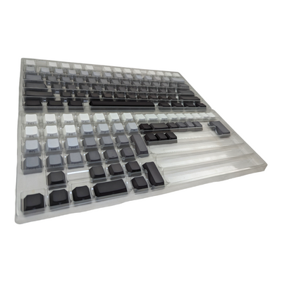 Shades of Gray Scale PBT OEM Keycap Set (RGB shine through)