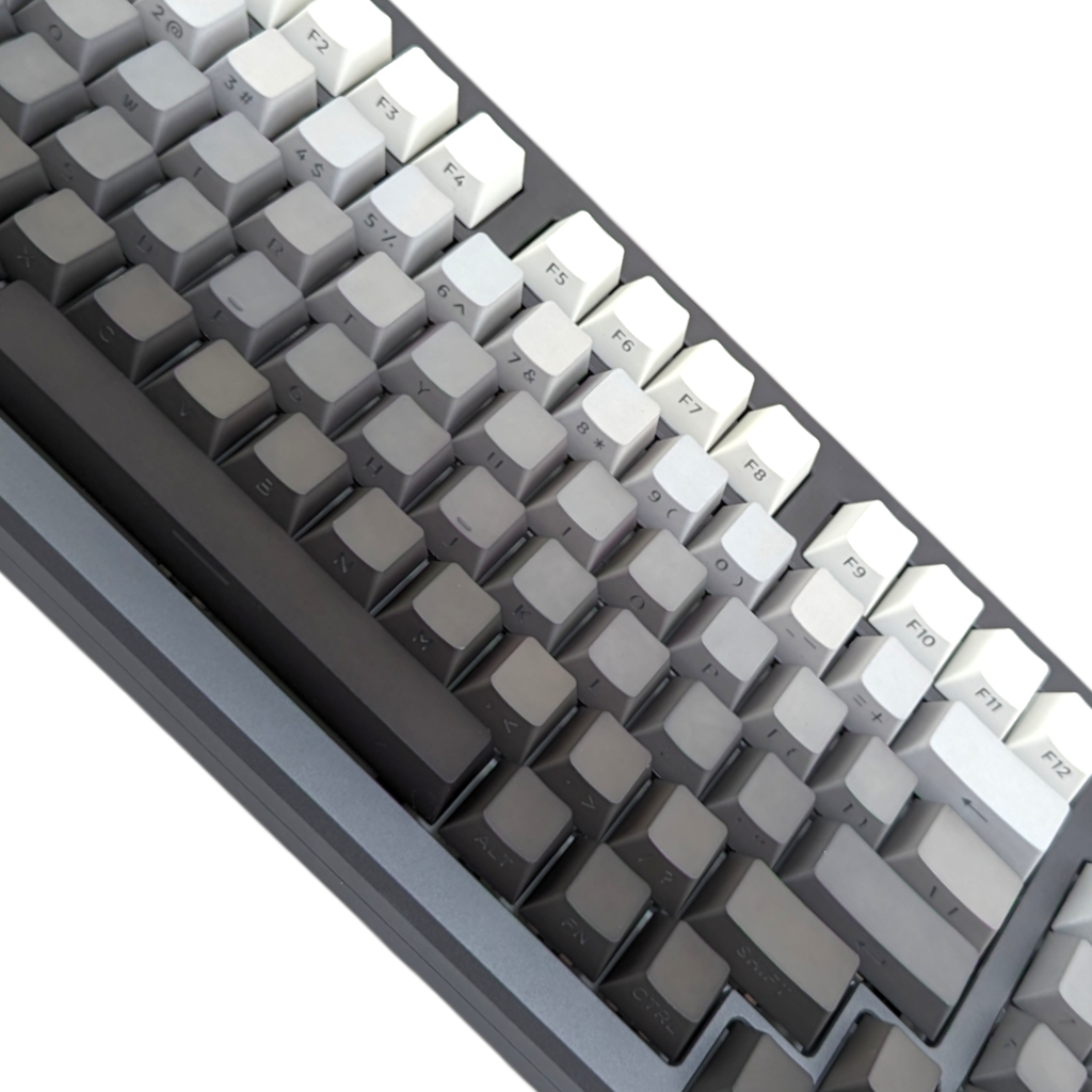 Shades of Gray Scale PBT OEM Keycap Set (RGB shine through) – Thock King
