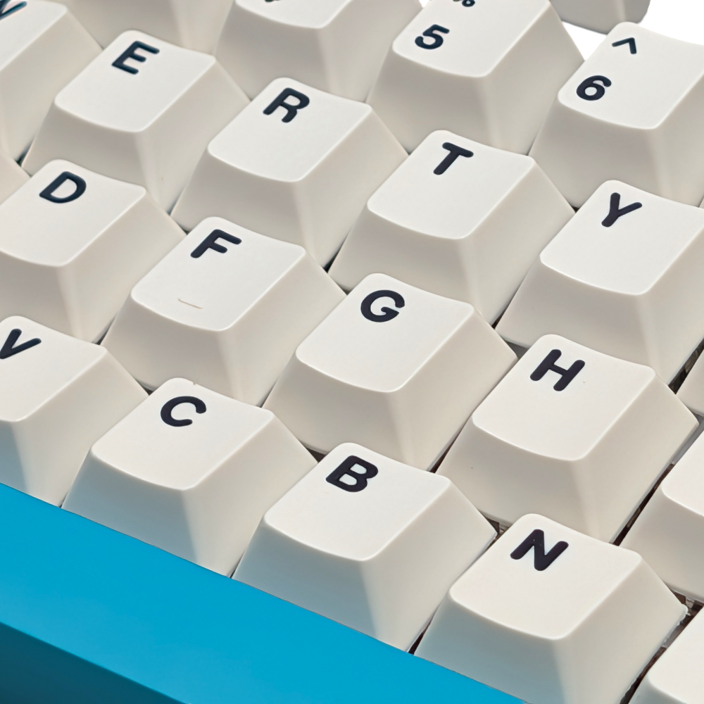 Superior typing experience with PBT Cyberdeck keycaps.