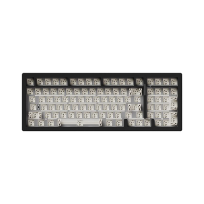 Mechanical keyboard with white keycaps on a white background Monsgeek M2 V5 VIA 96% Mechanical Keyboard