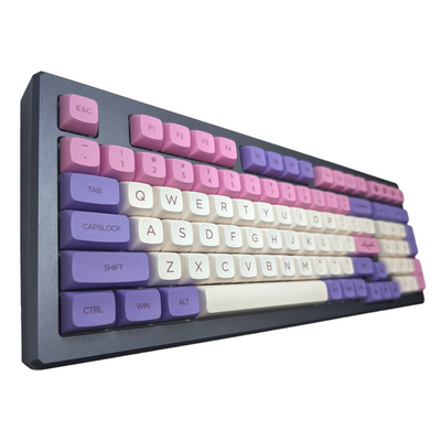 Purple and Pink Sakura PBT XDA Keycap Set ( 137pc )