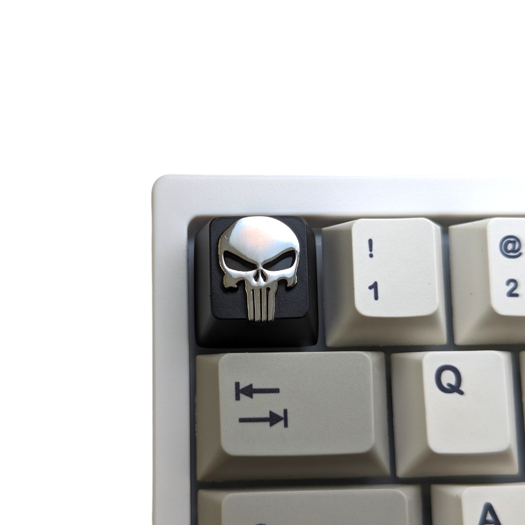     skull punisher game gamer keycap keycaps metal keyboard mechanical keyboards buy