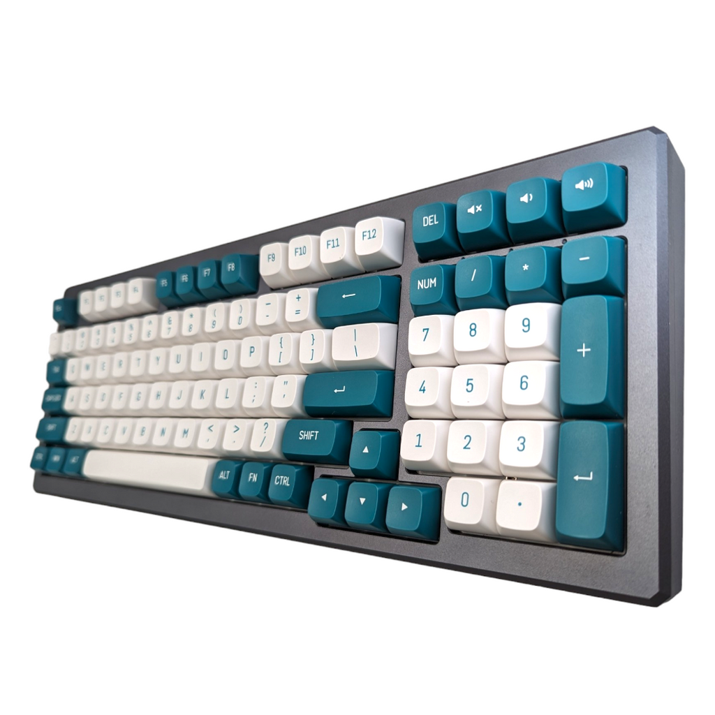 Teal and White Panda PBT CSA Keycap Set ( 149 pc) – Thock King