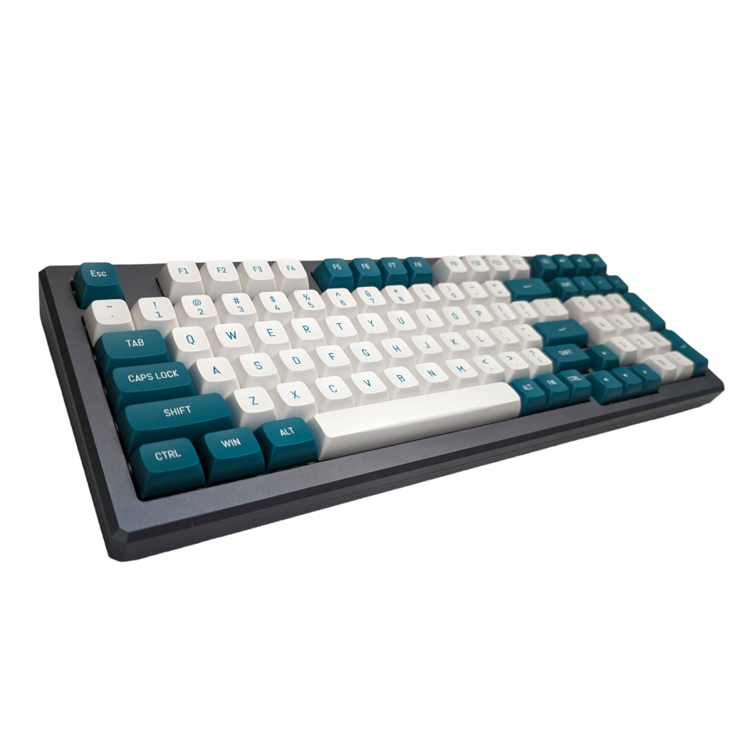 Teal and White Panda PBT CSA Keycap Set ( 149 pc)
