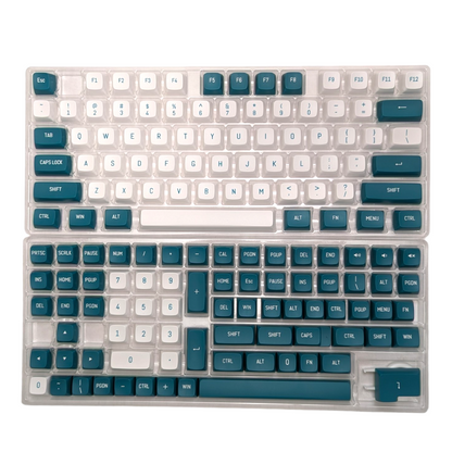 Teal and White Panda PBT CSA Keycap Set ( 149 pc)