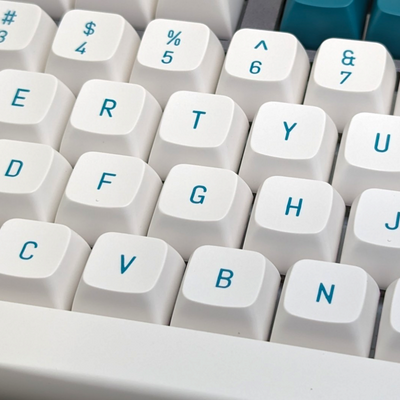 Teal and White Panda PBT CSA Keycap Set ( 149 pc)
