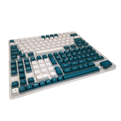 Teal and White Panda PBT CSA Keycap Set ( 149 pc)