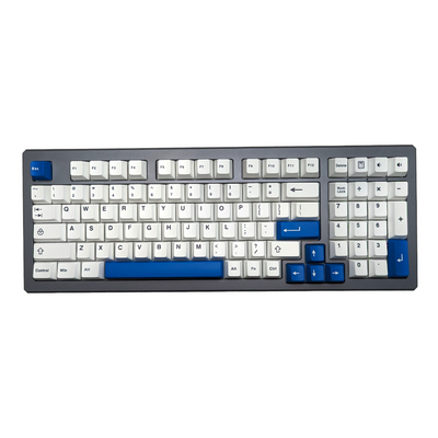 COLOR-MODS Black on White Cherry MX Keycap Set (138 pcs)