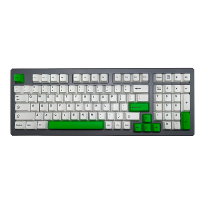 COLOR-MODS Black on White Cherry MX Keycap Set (138 pcs)