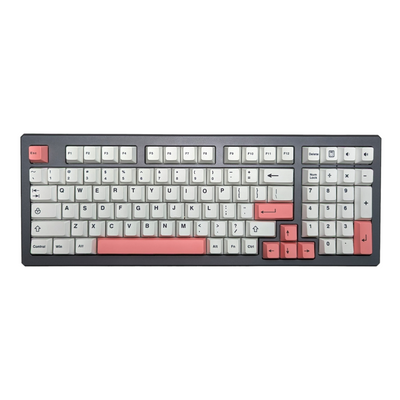 COLOR-MODS Black on White Cherry MX Keycap Set (138 pcs)