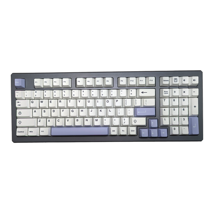 COLOR-MODS Black on White Cherry MX Keycap Set (138 pcs)