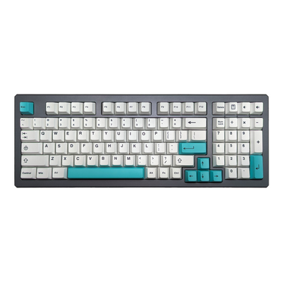 COLOR-MODS Black on White Cherry MX Keycap Set (138 pcs)