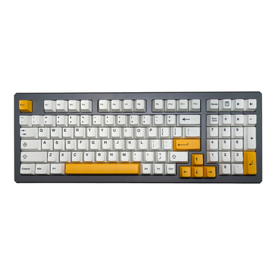 COLOR-MODS Black on White Cherry MX Keycap Set (138 pcs)