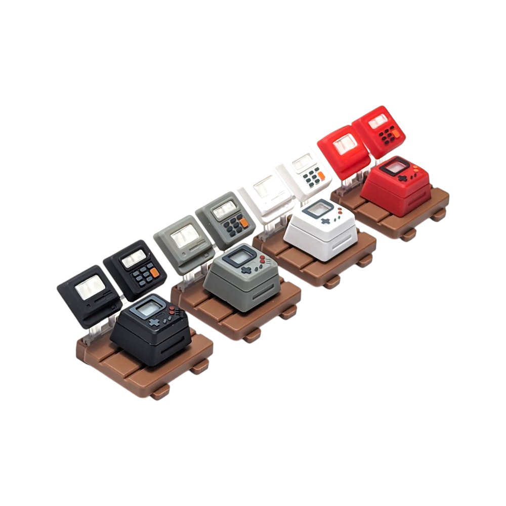 Retro Devices 3 in 1 Artisan Keycap gameboy calculator pc computer for mechanical keycaps 