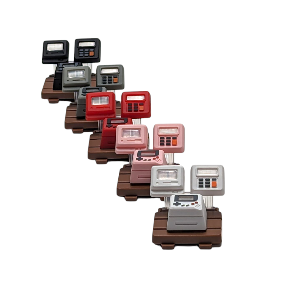 Retro Devices 3 in 1 Artisan Keycap gameboy calculator pc computer for mechanical keycaps 