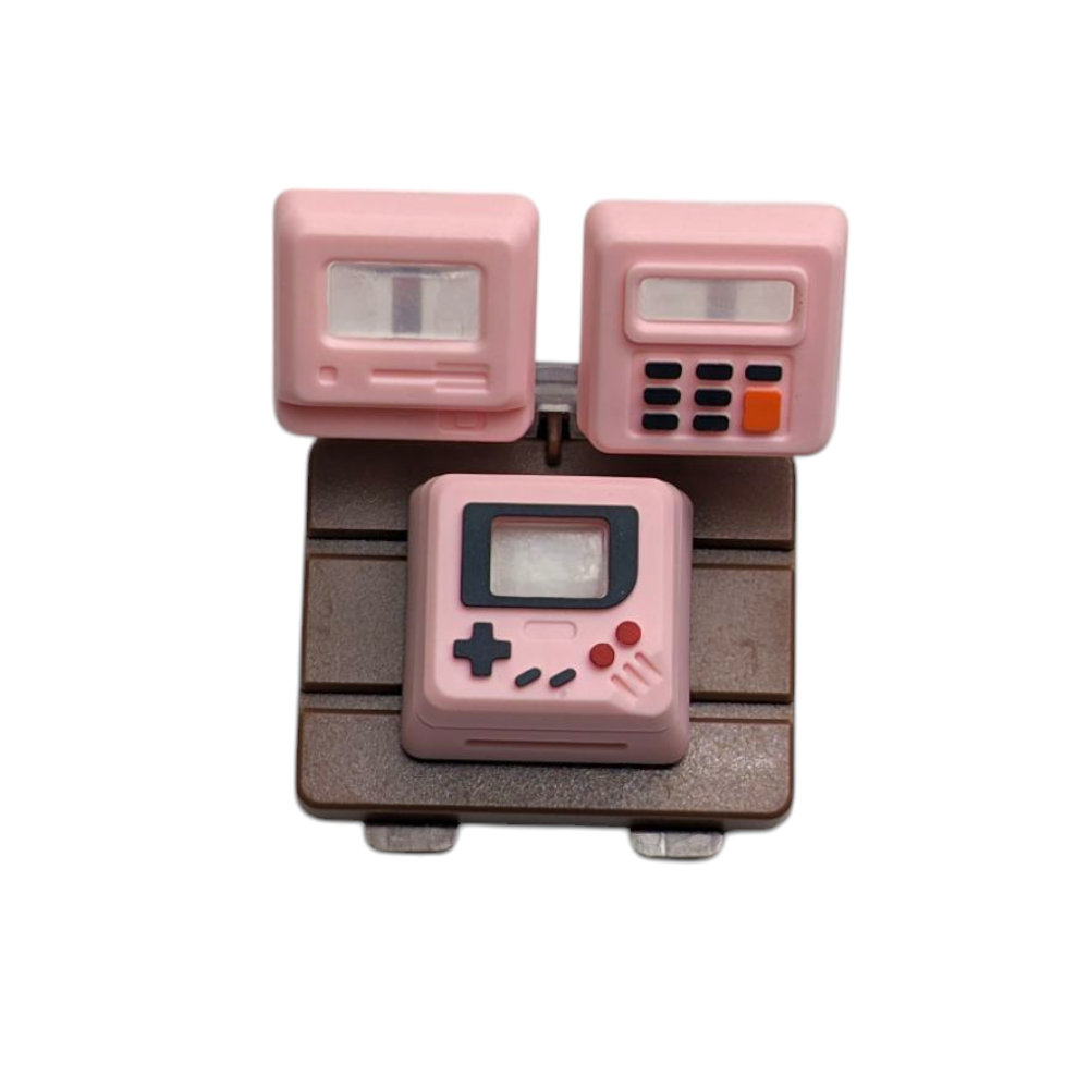 Retro Devices 3 in 1 Artisan Keycap gameboy calculator pc computer for mechanical keycaps 
