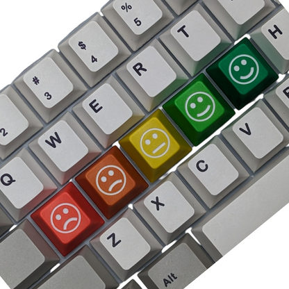 Happy Face Emoji Color Mood Artisan Keycap Set for mechanical keyboards