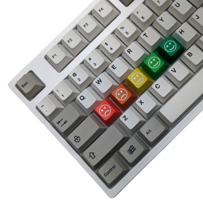 Happy Face Emoji Color Mood Artisan Keycap Set for mechanical keyboards