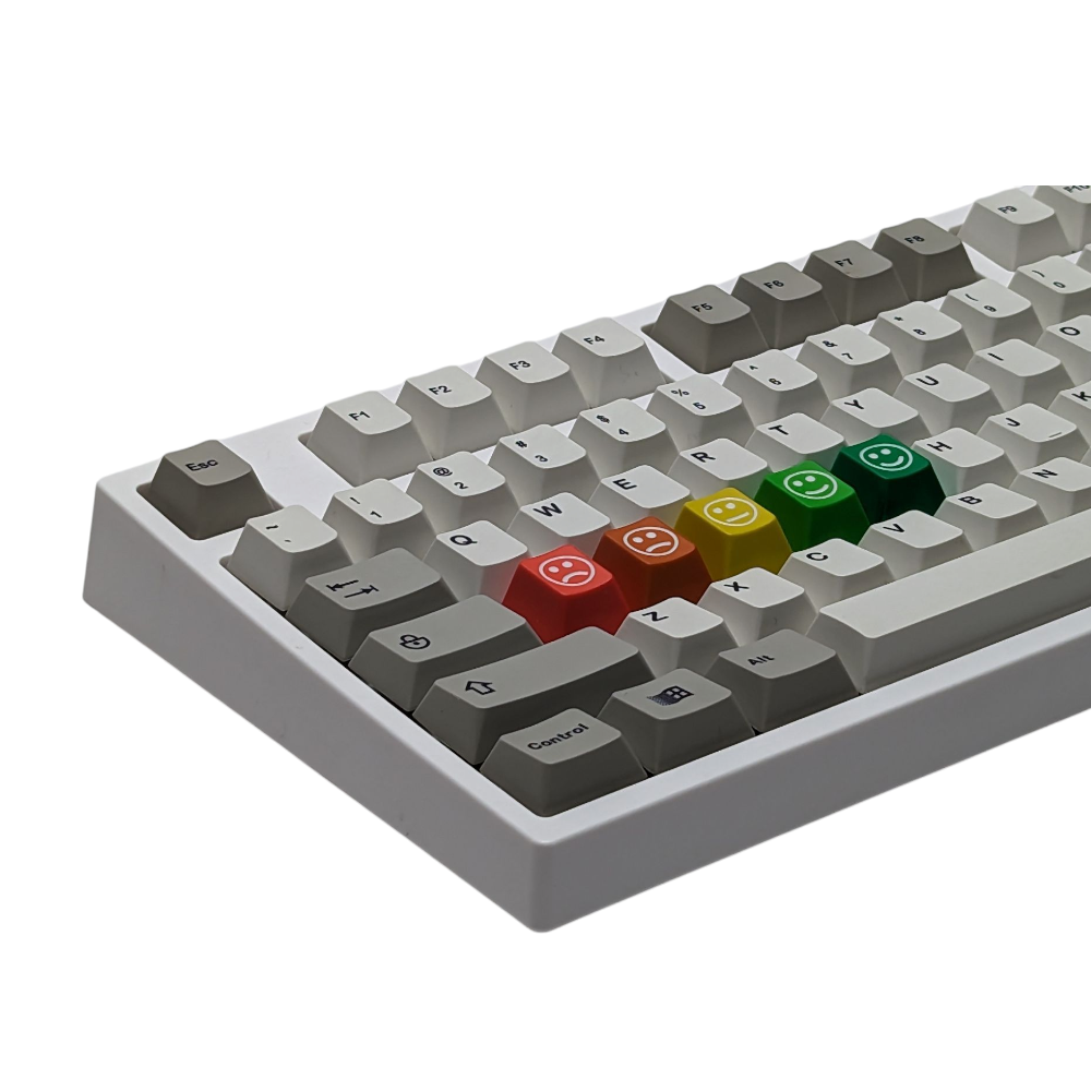 Happy Face Emoji Color Mood Artisan Keycap Set for mechanical keyboards