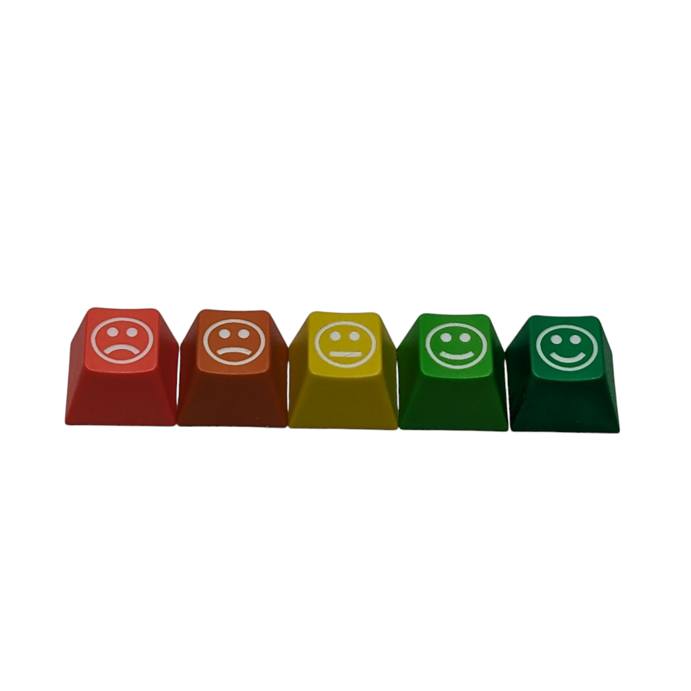 Happy Face Emoji Color Mood Artisan Keycap Set for mechanical keyboards