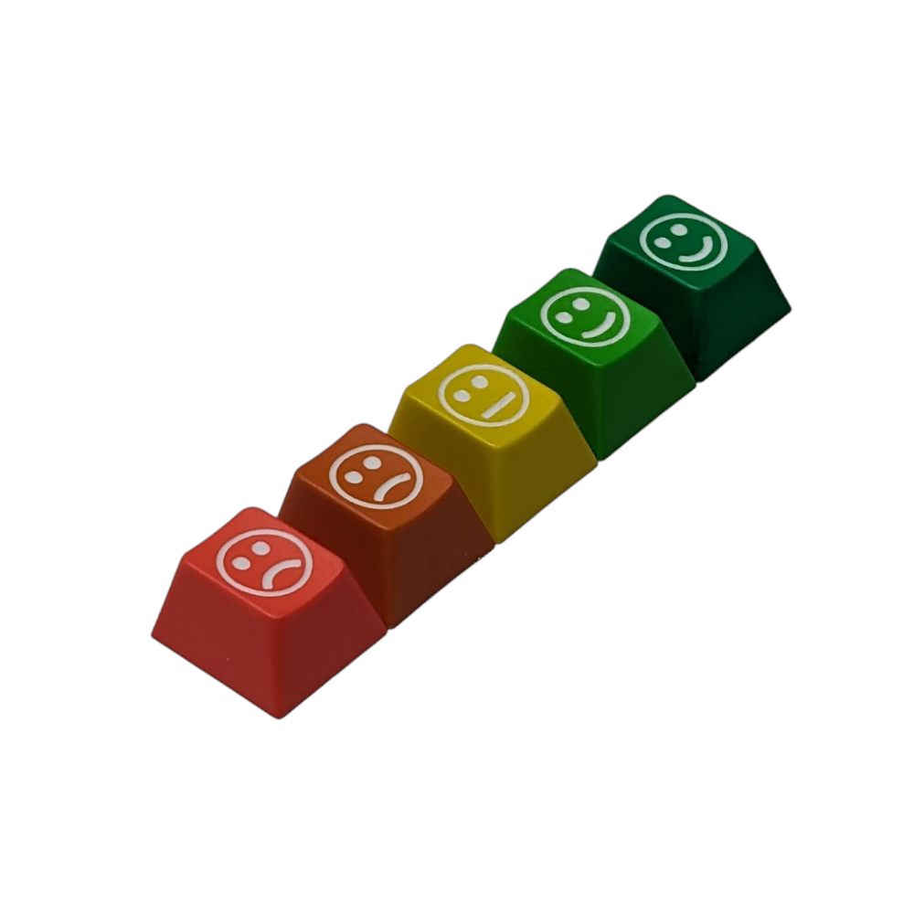 Happy Face Emoji Color Mood Artisan Keycap Set for mechanical keyboards