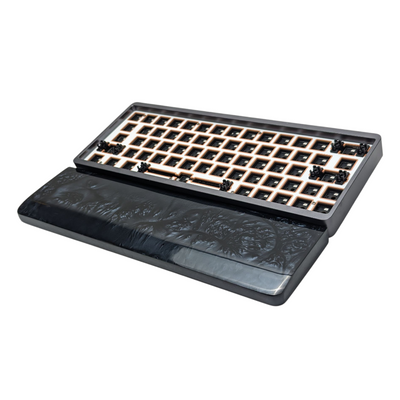 Black Resin Smoke Wrist Rest for Mechanical Keyboards