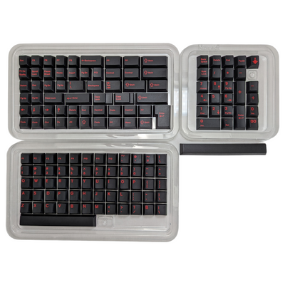 Black Widow Red on Black (TK-ROB) PBT Cherry MX Keycap Set (143 pcs)