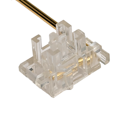 Clear Stabilizer Kit with Gold Plated Wire Plate mount for mechanical keyboards