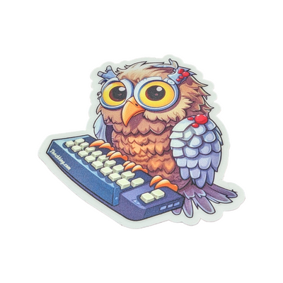 Cyber Owl Keyboard Sticker #005