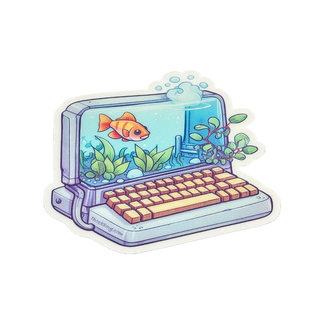 Goldfish Aquarium Keyboard Sticker #004