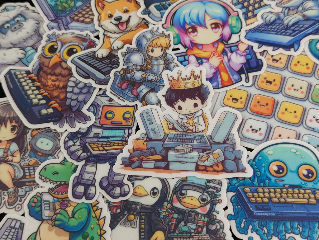 thock king custom mechanical keyboard stickers