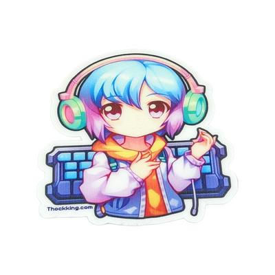 Anime Girl #1 Keyboard Sticker #007