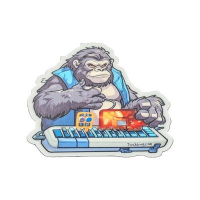 Silver Back Gorilla Keyboard Sticker #010