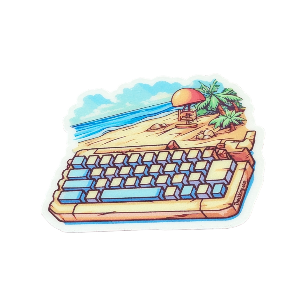 Sand Castle Keyboard Sticker #013