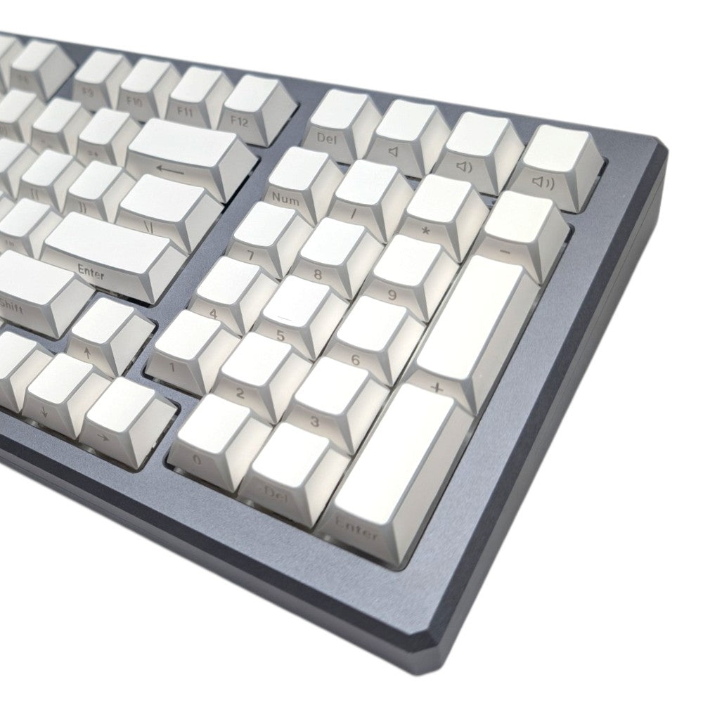 Macro close up shot showing double-shot translucent edge glow border detail on Thock King keycaps.