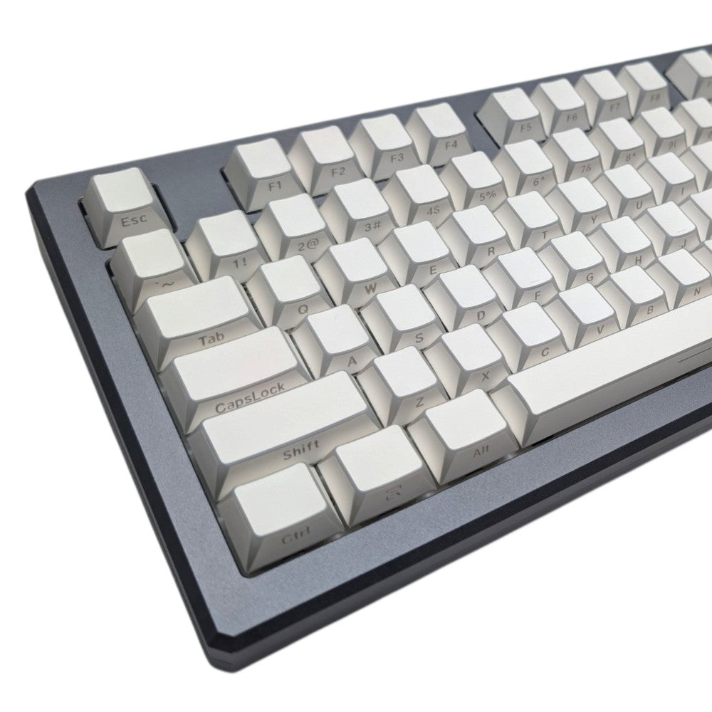 Macro close up shot showing double-shot translucent edge glow border detail on Thock King keycaps.