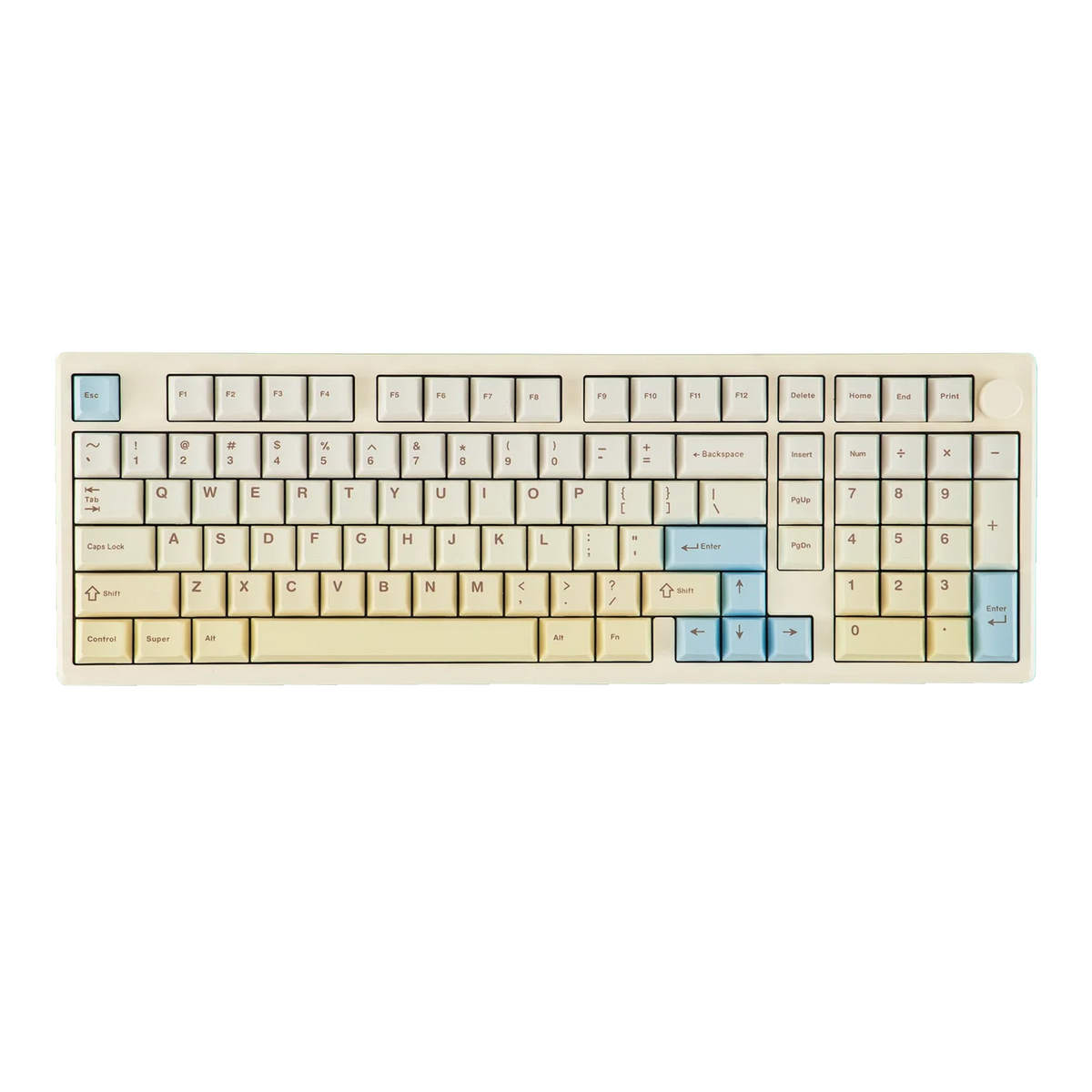 Epomaker Galaxy 100 Lite Wireless 96 percent mechanical keyboard in white