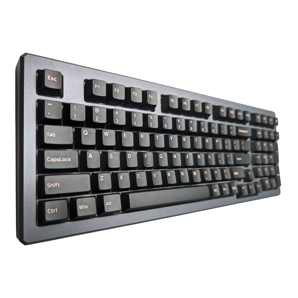 Olivia Pink on Black ABS Cherry MX Keycap Set for mechanical keyboards