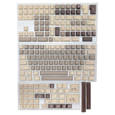Massive 204-piece Lumberjack Chop Thock PBT keycap set packed in storage trays from Thock King.