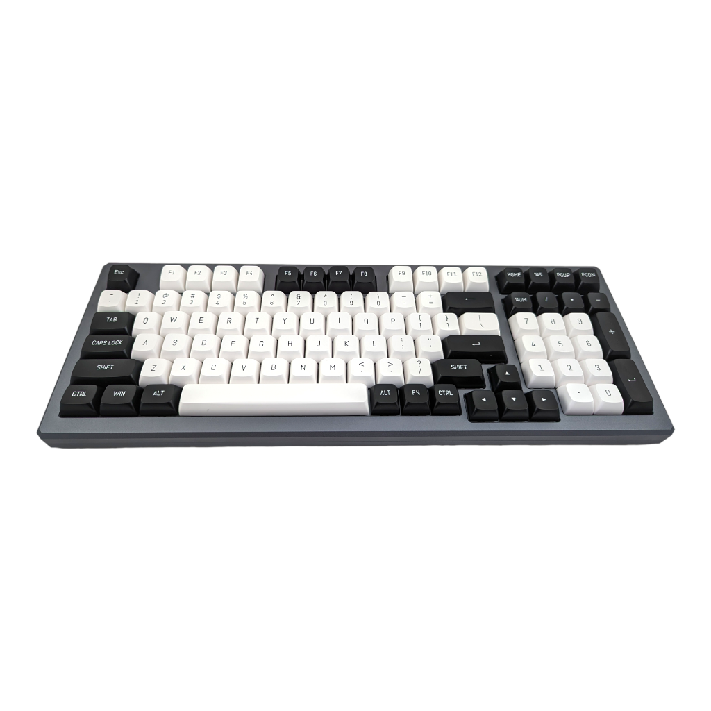 thock king panda black white pbt keycaps keycap set